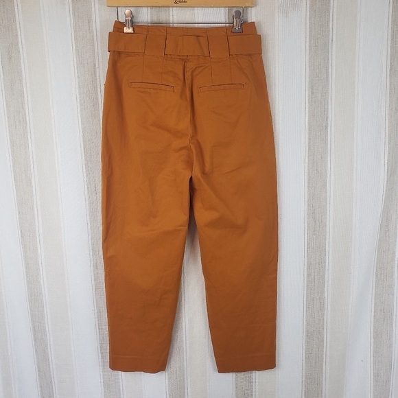 Banana Republic High Waisted‎ Pants Trousers Orange Size 4 Loose Fit Belted - Picture 11 of 11